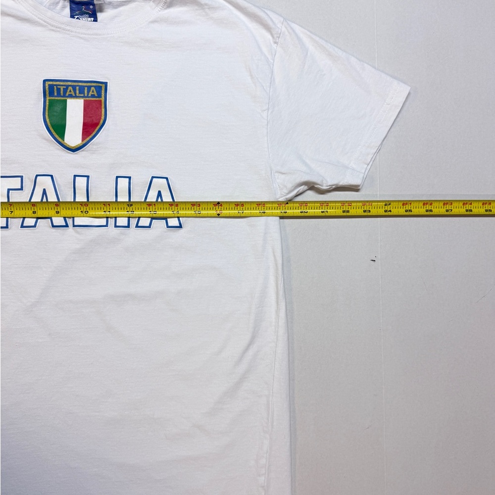 Italia Logo Italy Crest Shield White Men’s XL T-Shirt - Picture 4 of 6